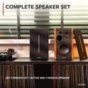 Audizio KS01B Active Bluetooth Bookshelf Speakers, 120W HiFi Home Audio Set, Wood Finish, Optical & RCA Inputs, USB Playback, Wireless Remote, Bass & Treble Controls, Compact Stereo Speakers - 2
