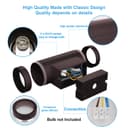 Klighten 2 pcs Outdoor Wall Light IP65 Up Down Outdoor Indoor Wall Lighting Modern Aluminum Wall Lamp for Garden Entrance Corridor Courtyard, Socket GU10, Bulb not Included, Bronze - 3