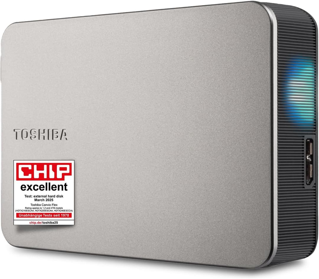 Toshiba Canvio Flex disco rigido esterno 4 TB USB tipo A 3.2 Gen 1 [3.1 Gen 1] Argento (Toshiba Canvio Flex 4TB Warm Silver)