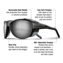 Julbo Explorer 2.0 Lunettes de Soleil Homme, Noir Mat/Gris, Taille Unique - 2