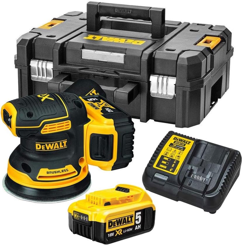 DEWALT Ponceuse Excentrique XR 18V 5Ah Li-ion BL 125 mm, DCW210P2-QW - 1