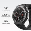 Amazfit T-Rex 3 Outdoor Smartwatch 48mm AMOLED Display, Offline Maps & Navigation, 6 Satellite Systems Dual Band GPS, 27 Days Battery Life, NFC Payment, 170 Sports Mode, 45m Freediving for Adventure - 5