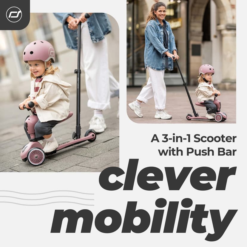 Scoot & Ride Highwaykick 1 Push and Go Kickboard with Seat Children's Scooter 2 in 1 Balance Bike with Handlebar from 1 2 Years Grows with Your Child Height Adjustable Tool-free - 3