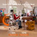 SIHOO B100 Ergonomic Office Chair, Comfy Desk Chair with Adaptive Dynamic Lumbar Support, Computer Chair with Extra Wide Headrest, Flip-Up Armrests, 90-135° Tilt Lock and Breathable Mesh Cushion - 2