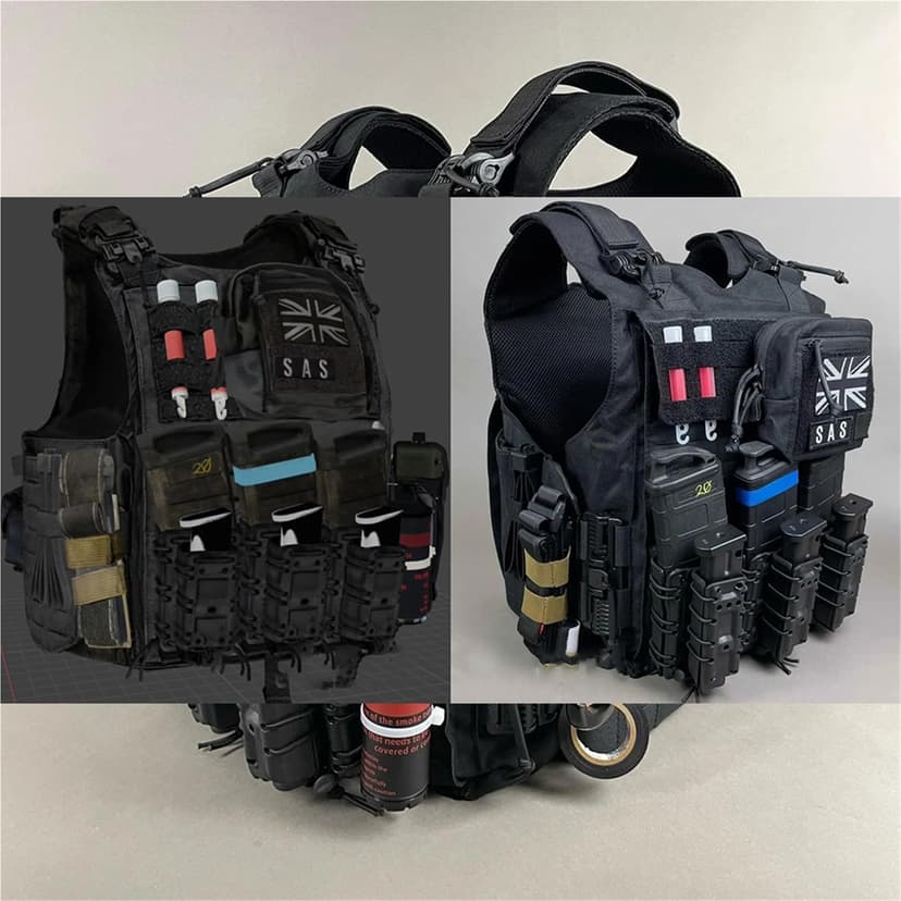 COD Ghost Style Chest Equipment Full Set Tactical Airsoft Outdoor Hunting Gear Breathable Vest Pouch Set - 5