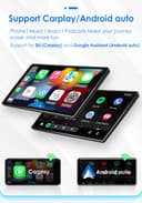 Autoradio Android 13 pour Citroën C3 DS3 2010-2016, 8 cœurs 4G + 32 Go Navi Support autoradio sans Fil Carplay/Android Auto Bluetooth Dab WiFi 4G Lien Miroir caméra arrière/Avant (Noir) - 4