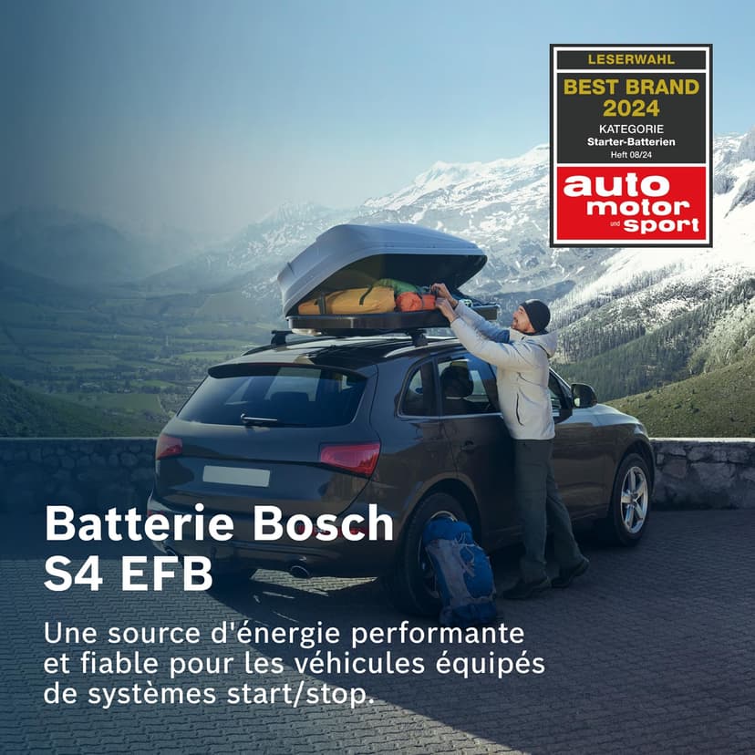Bosch S4E08 - car battery - 70A/h - 760A - EFB technology - adapted for vehicles with Start/Stop system - 4