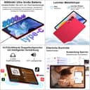 2026 Tablette 11 Pouces Android 24Go RAM+256Go ROM(2 To TF),Octa-Core 2.0Ghz, 8000mAh, 5G WiFi, Widevine L1, 2K Écran GMS 5MP+13MP, Bluetooth 5.0, FHD 1280 * 800,Tablette Tactile de jeu avec Cas-Rouge - 7