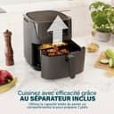 Princess Friteuse à Air Digitale 6,5 L avec Séparateur Amovible, 12 Programmes, Écran Tactile, Jusqu’à 60% d’Économie d’Énergie, Sans Huile, pour 1,5 kg Frites, Noire, 182061 - 5