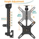 ELIVED Flip Down Ceiling TV Mount Fits 14-42 Inch LCD TV/Monitor Screens up to 10KG, Height Adjustable Full Motion TV Bracket for Flat/Pitched Roof/Cabinet, Max VESA 200x200mm, EV3030 - 3