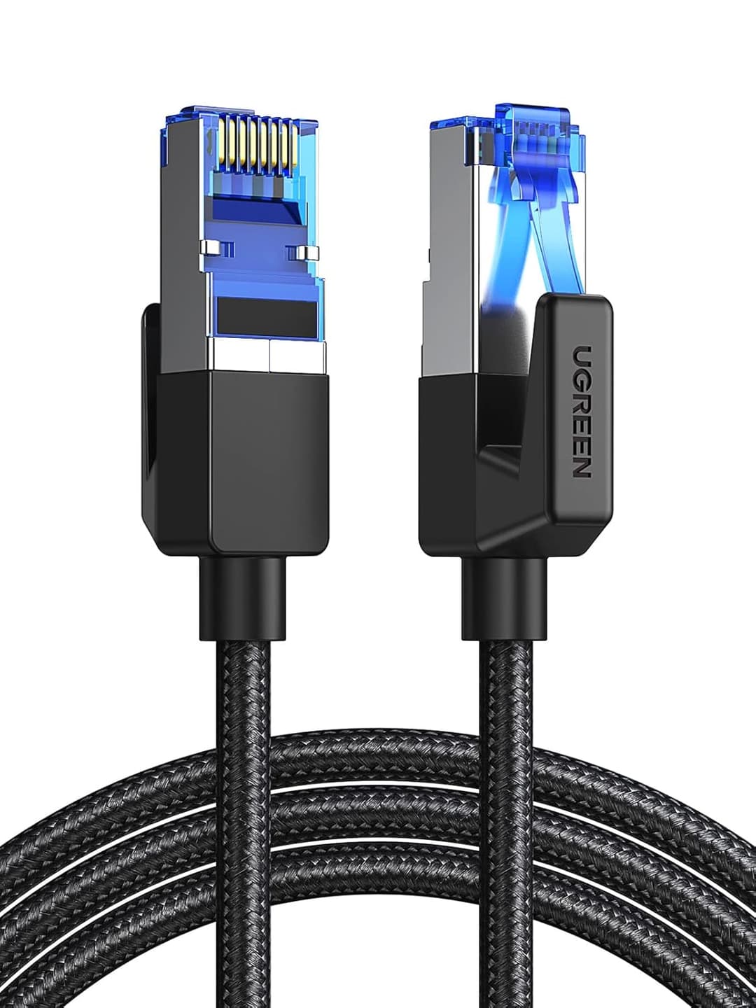 UGREEN CAT 8 Ethernet Cable High-Speed 40Gbps 2000MHz Ethernet Cable Braided RJ45 LAN Gigabit Network F/FTP POE Compatible with Xbox One Switch PS5 PS4 WiFi Extender Router Modem Patch Panel (10M)