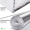 VOUNOT® Insulation Roll Radiator Foil 10m x 60cm x 3mm, Double Aluminum Bubble Heat Thermal Reflector Panels - 2
