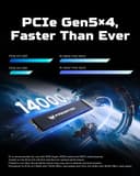 acer Predator GM9000 2TB SSD, PCIe Gen5x4 NVMe M.2 SSD, Up to 14,000MB/s, Microsoft DirectStorage, SLC + DRAM Cache, PCIe 5.0 Internal Solid State Drive, Compatible with Desktops Laptop PC AI Work - 3