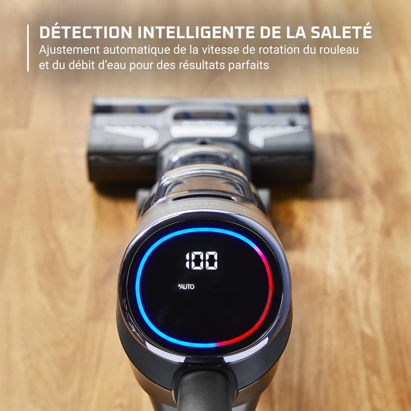 Rowenta X-Clean 4 Aspirateur Balai Laveur sans Fil, Aspiration et Lavage Puissant, Intelligent, Autonomie 50min, Autonettoyage GZ5036WO, Gris - 8
