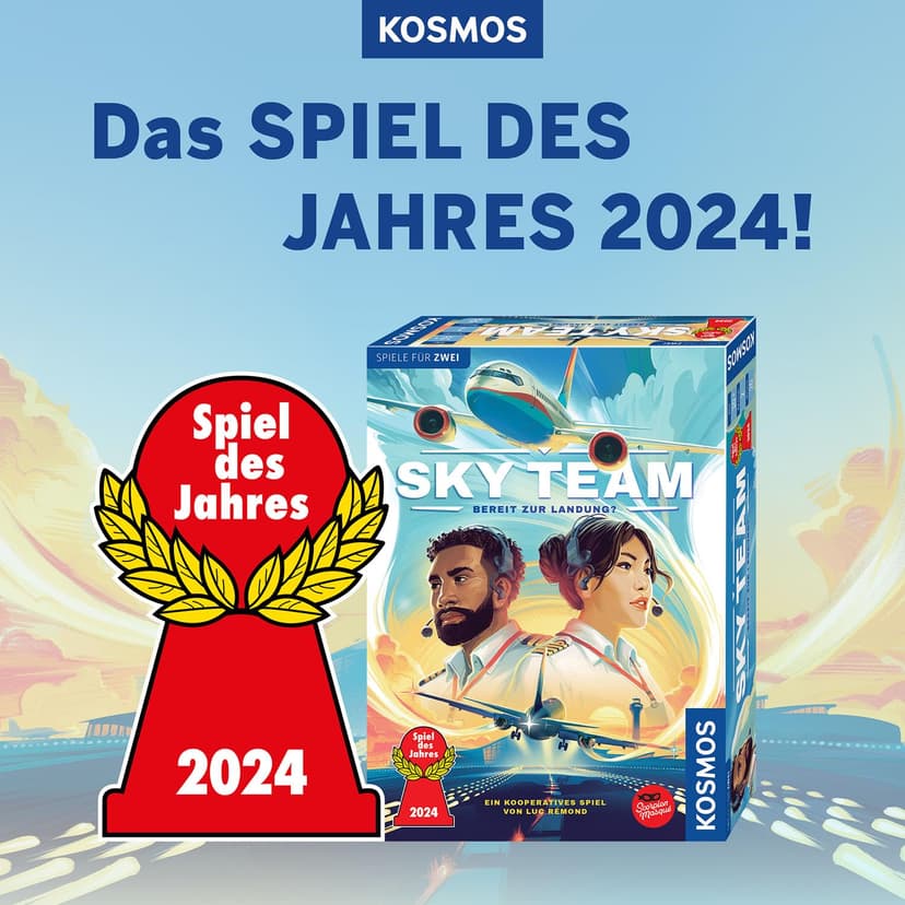 Kosmos 684044 Sky Team - Ready to Landing? Game of the Year 2024, Cooperative Game for 2 People from 10 Years, Strategy Game, Board Game - 2