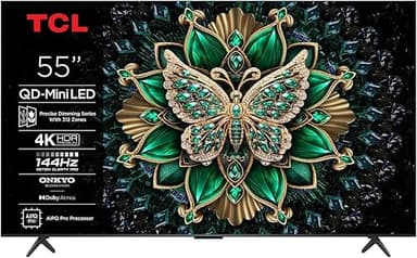 TCL TV LED 4K QD Mini 144Hz 55C69K 140 cm avec Google et …