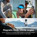 Insta360 GO 3S 64GB Arctic White - 4K Tiny Portable Vlogging Camera, Hands-Free POVs, Mount Anywhere, Stabilization, 140 Min Battery Life, 10m Waterproof, AI Editing, For Vlog, Travel, Outdoor - 4