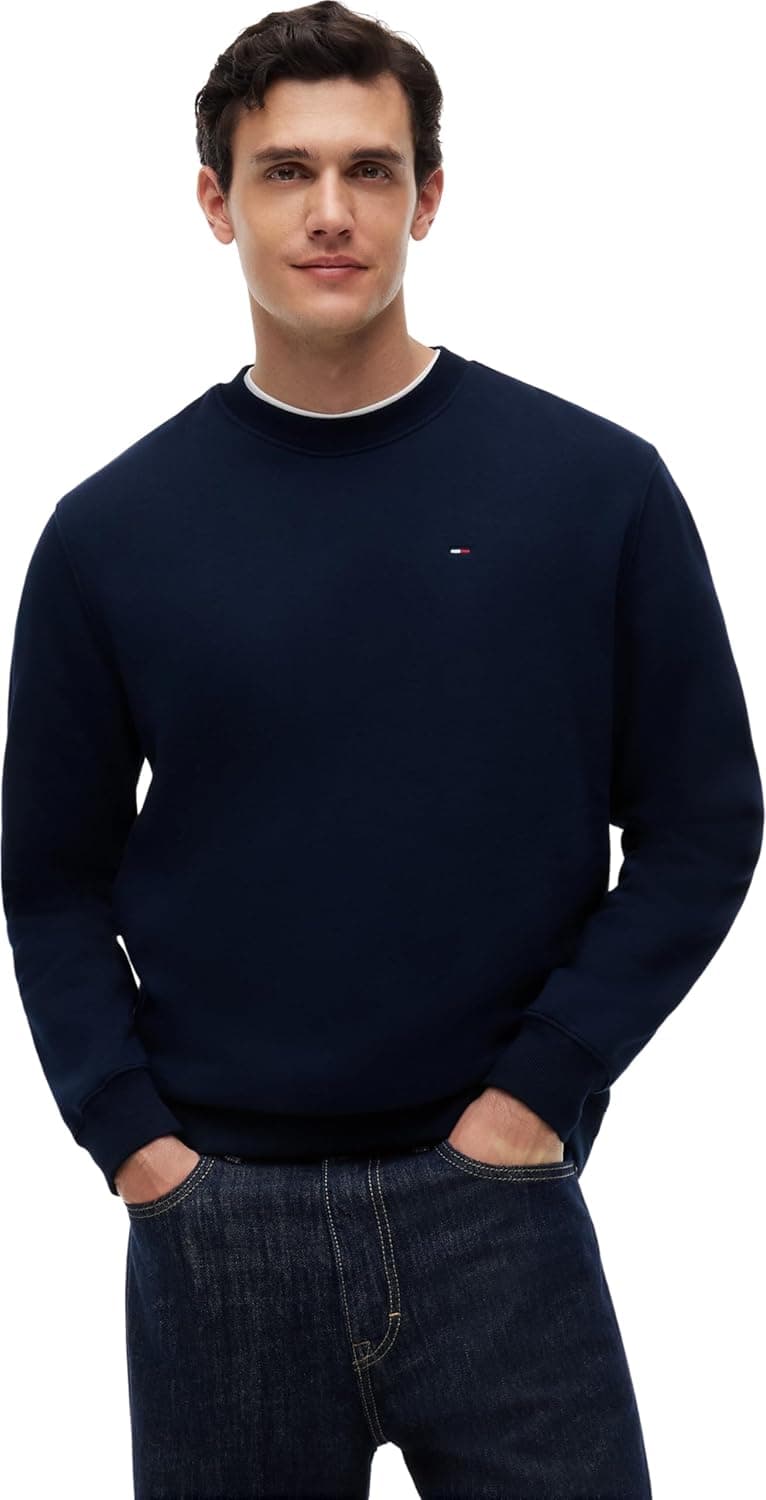 Tommy Jeans Men's Tjm Reg S Flag Crew Dm0dm20741 Pullover… - 1