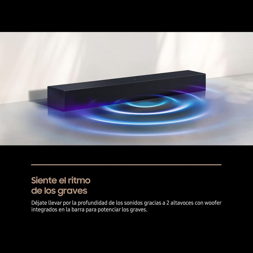 SAMSUNG HW-B400F/ZF Sound Bar, 2.0ch Woofer Integaod, Game Mode, Bluetooth Multiple Connection, Black - 3