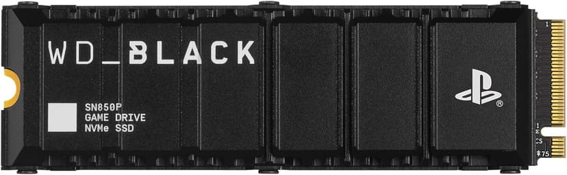 WD_BLACK SN850P 1TB PS5 SSD, Officially Licensed for PlayStation 5, Read Speeds Up to 7300 MB/s, M.2 2280 PCIe NVMe, Exclusive Heatsink Design, Internal Gaming SSD - 1