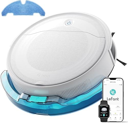 Lefant Aspirateur Robot 6000Pa, Navigation Laser dToF, Évitement Précis des Obstacles, Contrôle par App/Alexa, Anti-Enchevêtrement Idéal pour Poils d'animaux, Cheveux et Sols Durs, M310 Ultra