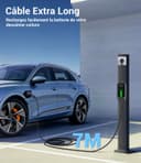 WityCharge Electric Car Charger 3.7 kW – 7 M/6-16 A Electric Car Charging Cable with Wall Mount Bag, Delayed Charger, Digital LCD, IP65, Compatible with EVs(IEC 62196-2) & PHEVS - 4