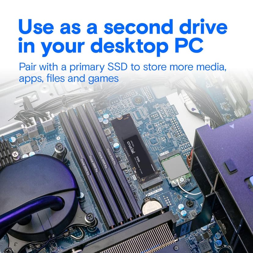 Crucial P310 500GB SSD M.2 2280 NVMe PCIe Gen4, Up to 6,600MB/s, Laptop & Desktop (PC) Compatible, Internal Solid State Drive - CT500P310SSD801 - 5