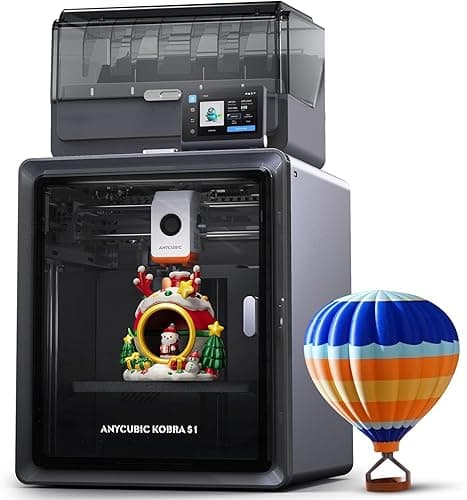 ANYCUBIC Kobra S1 Combo 3D Printer, Drying and Printing in One, Stunning 4-8 Color, 600mm/s Ultra-Fast Multicolor Printing, Suitable for All Major Filaments, Print Size 250 x 250 x250 mm