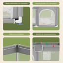 JUPPLIES Parc Bébé Sécurisé avec Tapis 120×120 cm – Aire de Jeu Carrée pour Enfant 6–24 mois, Filet Respirant 360°, Structure Stable Antidérapante, 2 Poignées Incluses - 4