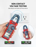AstroAI Digital Clamp Meter Multimeter 2000 Counts Amp Voltage Tester Auto-ranging with AC/DC Voltage, AC Current, Resistance, Capacitance, Continuity, Live Wire Test, Non-Contact Voltage Detection - 3