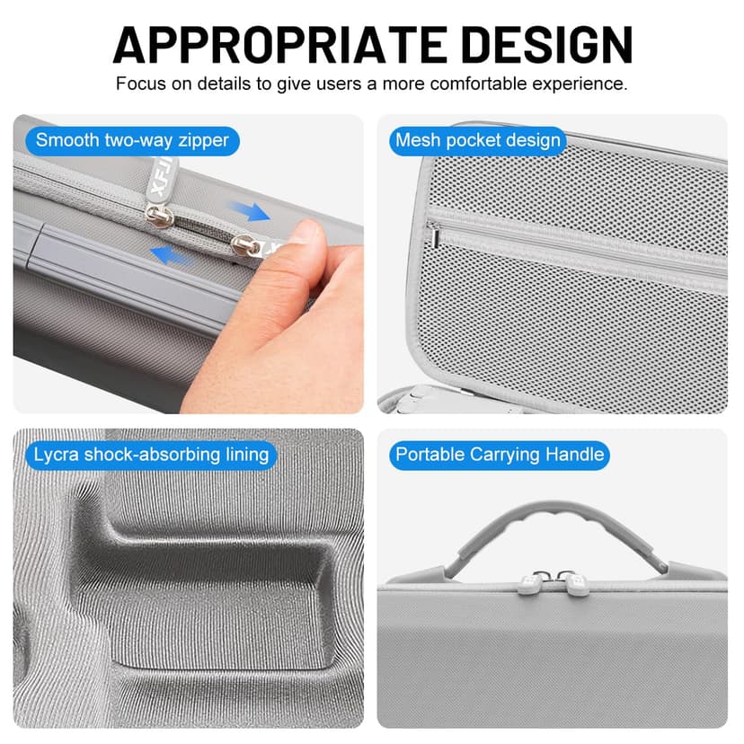 Puasok Drone Étui Portable pour DJI Mini 3/3 Pro/4 Pro, Imperméable Rangement Sac pour RC Contrôleur et Accessoires - 4