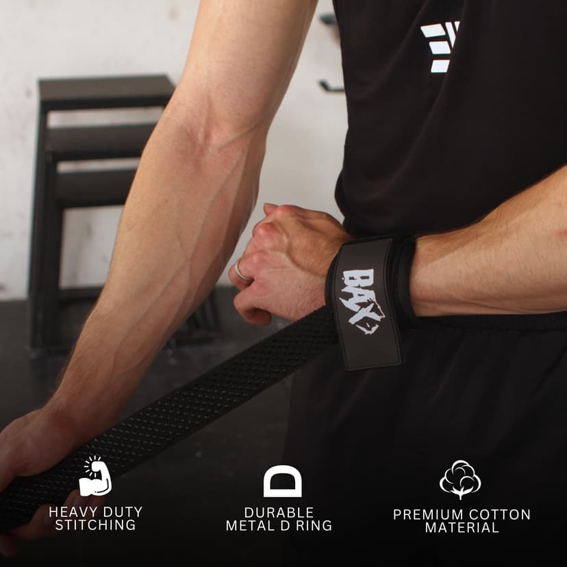 Ekkovision Weight Lifting Strap Bax Logo Cuffed With D Ring - 5
