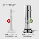 aarke Bouteille [uniquement compatible avec le carbonator PRO] en Verre pour Machine à Soda Carbonator Pro, détails en Acier, 80cl - 5