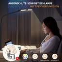 LIBORA Lampe de Bureau LED, Double tête lampe bureau, 5 Modes de Couleur 5 Niveaux de Luminosité, Col de cygne flexible et Peu encombrante lampe pince, lampen de table, Noir - 5