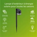 Philips Lighting Vynce Outdoor Solar wall Light, Round, 1.5W, 2700K, Black, IP44 Weatherproof - 2