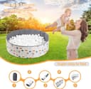 HB.YE Ball Pit for Babies and Toddlers Ball Pool Foldable Playground for Children's Room upgraded kids ball pit play yard Animal design |Gray 100 cm - 8