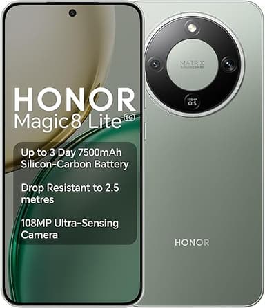 HONOR Magic8 Lite 5G Smartphone, 108MP AI Camera, 7500mAh…