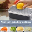 Cheese Grater with Container, Stainless Steel Cheese Shredder, Multifunctional Box Grater - 6