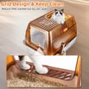 Bartuke Stainless Steel Cat Litter Box with Lid, Enclosed Litter Box for Big Cats, High Sided Metal Litter Pan with Scoop, Odors Control, Anti-Urine Leakage, Easy Cleaning (23.6''x15.8''x15.8'') - 6