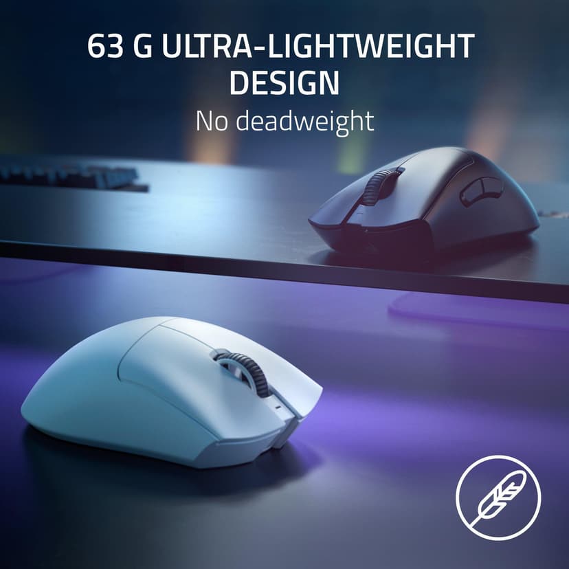 Razer DeathAdder V3 Pro - Lightweight Wireless Ergonomic Esports Mouse (63g Lightweight Design, Focus Pro 30K Optical Sensor, Mouse Switches Gen-3, HyperSpeed Wireless) Black - 4