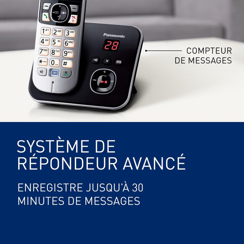 Panasonic Cordless phone KX-TG6821, Single, Silver, with answering machine - 3