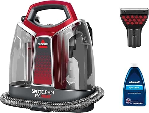 BISSELL SpotClean ProHeat, Upholstery Cleaner, Carpet Cleaner with HeatWave Technology, Compact Vacuum Cleaner, Wet Vacuum Cleaner for Carpets, Upholstery, Car & More, Powerful 330W Motor, 36988