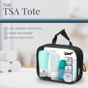 Toiletry Bag Kit Set: Hanging Travel Toiletry Bag + 311 TSA Cosmetic Liquid Bag + Ultralight Accessory Organizer Pouch, Black Ripstop, 3 Piece Toiletry Set - 5
