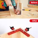 90 Degree Right Angle Positioning Clamp, Aluminum Alloy Right Angle Square Clamps 14 cm/5.5 inch Professional Woodworking Tools Carpentry Equipment for Picture Frames Cabinet Drawers - 4 Sets - 7