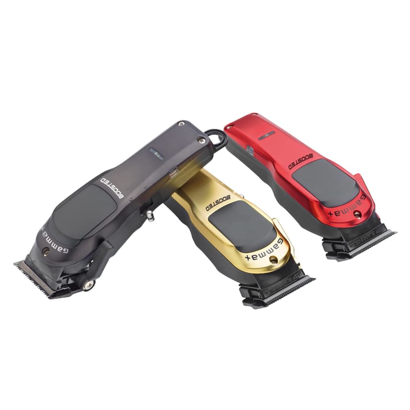 GAMMAPIU' Boosted Professional Modular Clipper 7200 RPM Rotary Motor, 45 mm Blade, Lithium Battery, Set of 8 Professional Dual Magnet Risers, 3 Covers Gold, Red, Black - 4