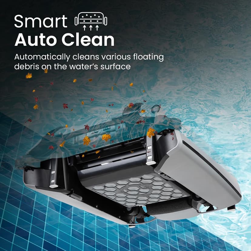 Betta SE Plus - Solar Powered Robotic Pool Surface Skimmer with Dual Charging Options and 30-Hour Continuous Cleaning Battery Power, Shallow Water Safeguard, and Twin Salt Chlorine Tolerant Motors - 7