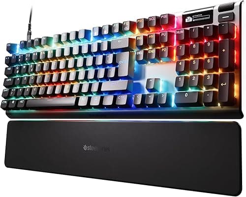 SteelSeries Apex Pro Gen 3 - Gaming Keyboard - Hall Effect Switches; OmniPoint 3.0 - Adjustable Actuation - Game-Ready Presets - Rapid Trigger, Protection Mode, Rapid Tap/SOCD - German QWERTZ
