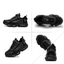 GemChve Chaussures de Sécurité Hommes Femmes Basket Légère Respirante Travail Antidérapante avec Embout en Acier Black 43 EU - 2