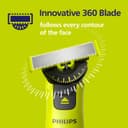 Philips OneBlade Authentic 5x 360 Blade Replacements - Fits ALL OneBlade handles - Durable Stainless Steel- 20- month supply, Model QP450/50 - 6