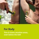 Philips OneBlade Hybrid 360 Blade Technology Electric Shaver for Face & Body, Beard Trimmer/Groomer with 3 x 360 Blade, 3 x Stubble Comb (1,3,5mm) & 1x Body Kit, Model QP2824/31 - 3